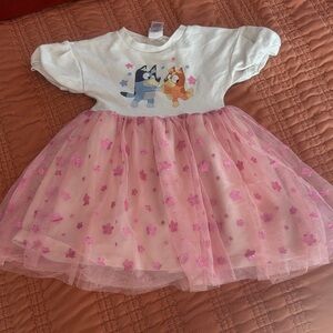 Lucy White and Blue Cartoon Print Top